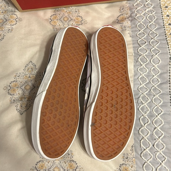 Vans kids slip on lavender purple and white check - Picture 4 of 6